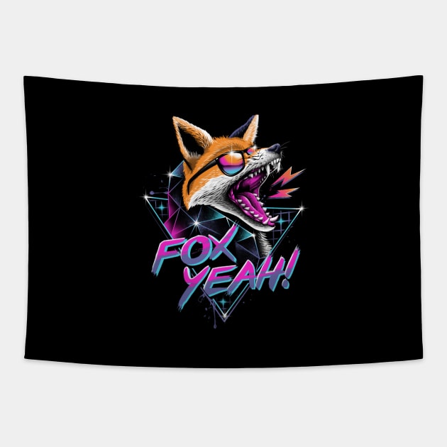 Fox Yeah! Tapestry by Vincent Trinidad Art