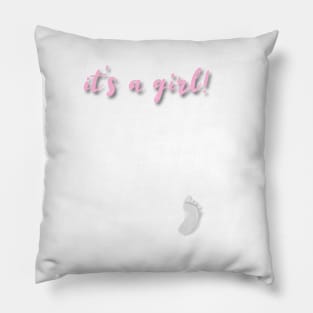 Baby girl footprints Pillow