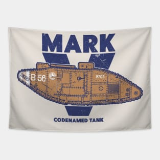 MARK V LANDSHIP - WW1 Tank Tapestry