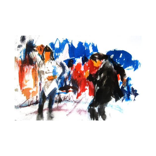 Watercolor inspired in Pulp Fiction dance by miquelcazanya