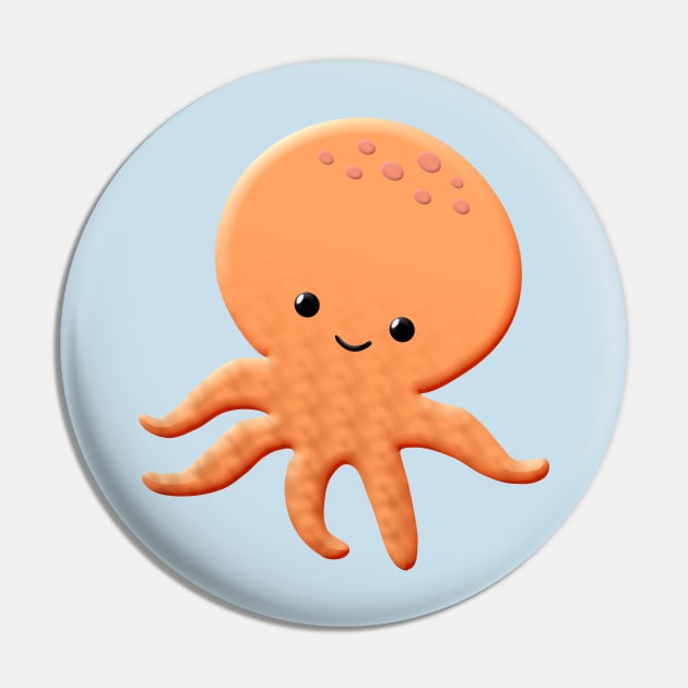 Cute Baby Octopus Pin by Braznyc