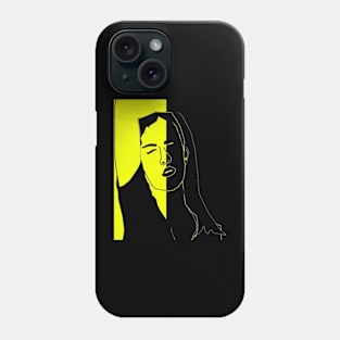 black and yellow face Phone Case