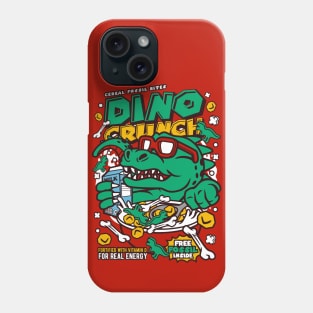 Retro Cereal Box Dino Crunch Dinosaur // Junk Food Nostalgia // Cereal Lover Phone Case