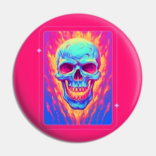 Retrowave Skull Fire Pin