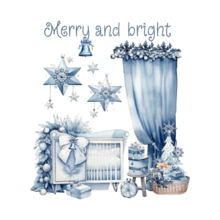 Merry And Bright - Nursery Christmas T-Shirt