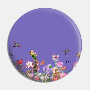 Summertime Meadow With Purple Background Pin