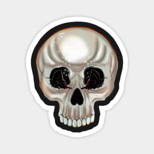 Skull With Butterflies In Eyes Magnet