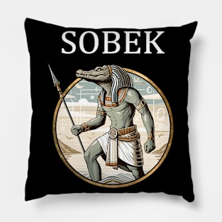 Sobek Egyptian God of the Nile and Crocodiles Pillow