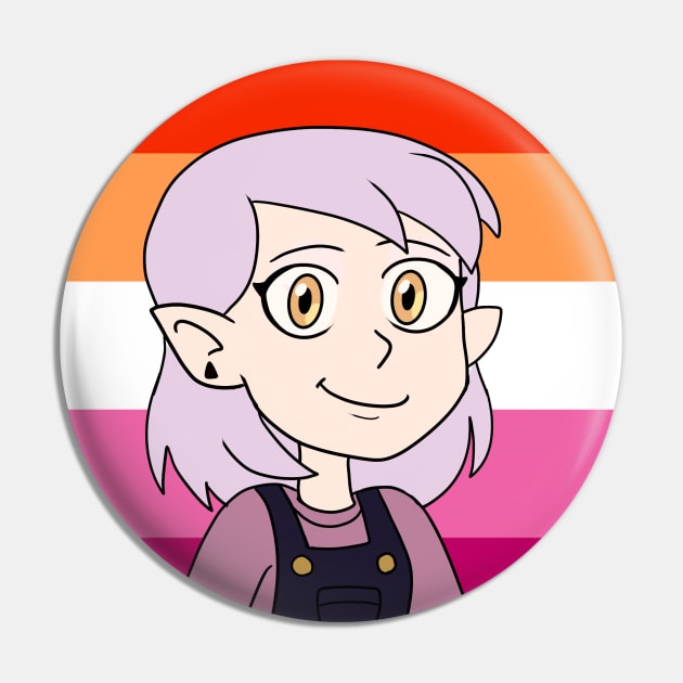 Amity Lesbian Flag Pin by lanaflowerz