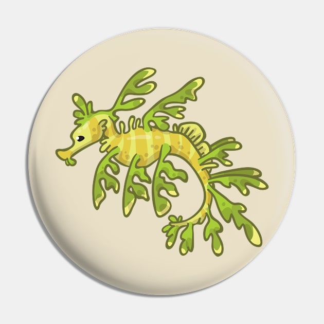 Leafy Seadragon Pin by bytesizetreasure