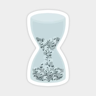 Time Is Running Out (Skulls In An Hourglass) Magnet