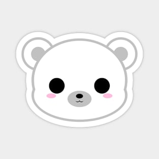 Cute White Bear Magnet