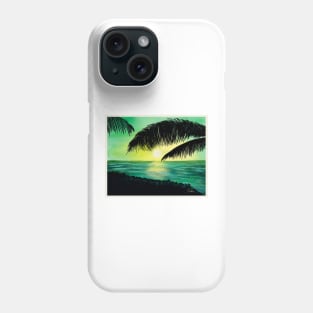 The Caribbean green sunset Phone Case