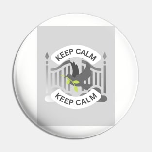 Keep calm t shirt design Pin