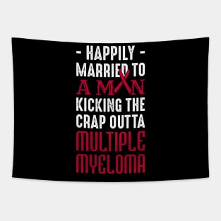 Support Happily Married Husband Fighting Multiple Myeloma Tapestry