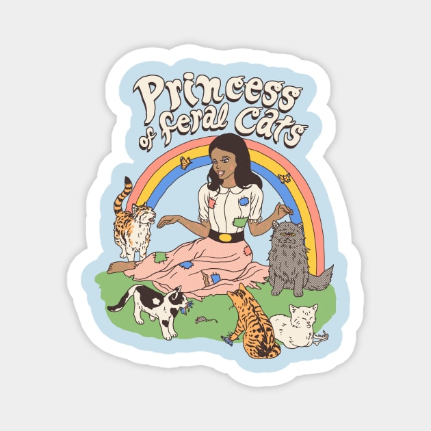 Princess Of Feral Cats 2 Magnet by Hillary White Rabbit