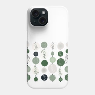 abstract circles pattern stone green Phone Case