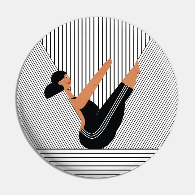 Stripes and balance Pin by damppstudio