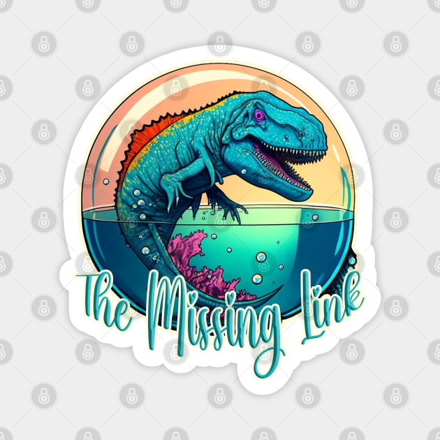 The Missing Link | Funny T-Rex Darwin Evolution Hybrid Animal Magnet by nonbeenarydesigns