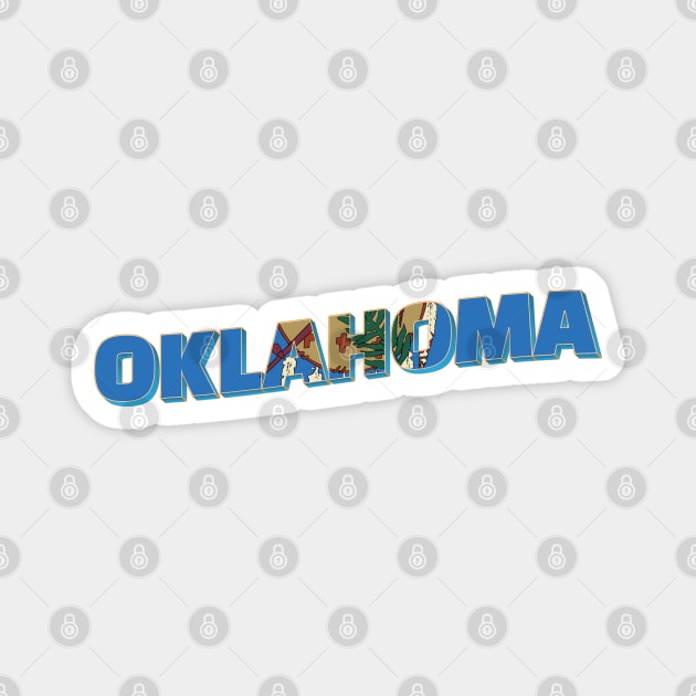 Oklahoma vintage style retro souvenir Magnet by DesignerPropo