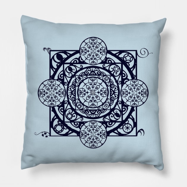 Nouveau Filigree Garden Gate Pillow by DISmithArt