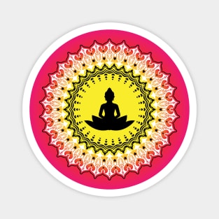 Buddha - A Peaceful Soul Mandala Print Design GC-092-12 Magnet