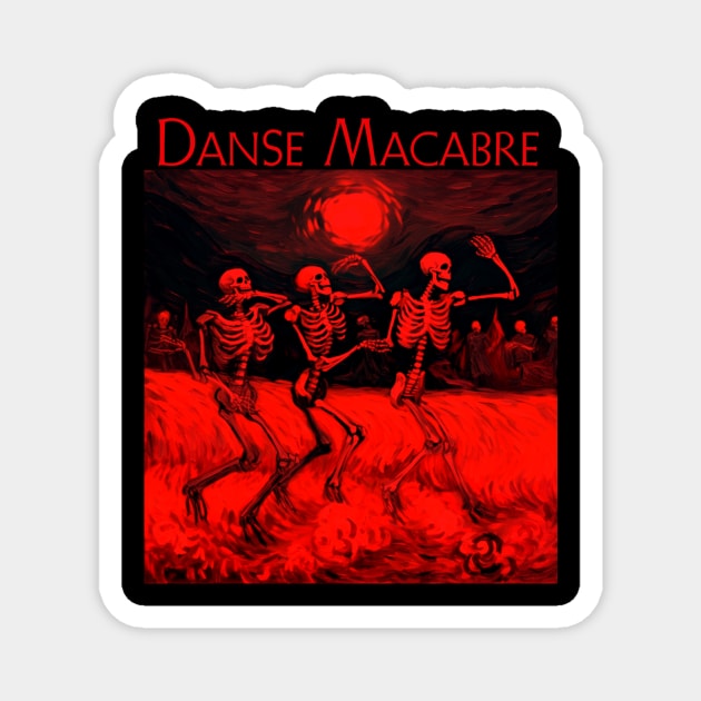 Danse Macabre Red Magnet by BarrySullivan