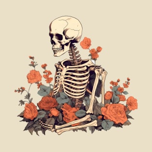 Flowery Skeleton T-Shirt