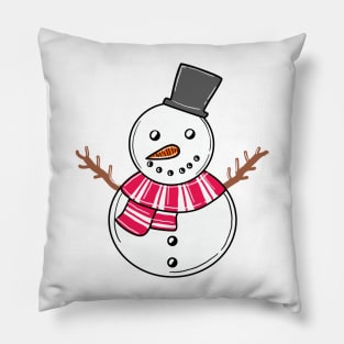 Cheerful snowman Pillow