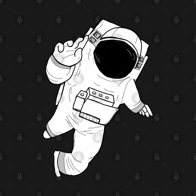 Discover Hand drawn Astronaut - Astronaut - T-Shirt