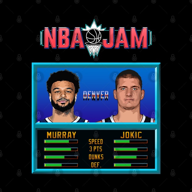 NBA JAM - Denver Basketball by Buff Geeks Art