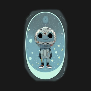 cute grey alien astronaut space pilot flight fantasy T-Shirt