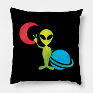 Alien in Outer Space Pillow