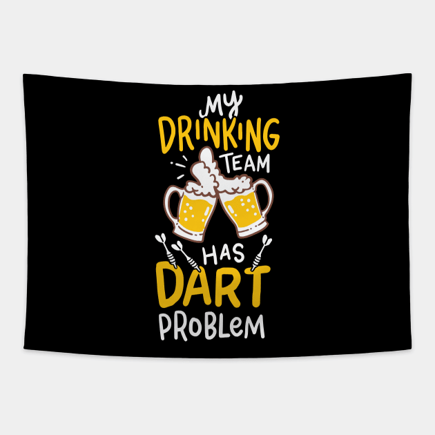 Dart Player T-Shirt aim beer throw goal gift Tapestry by biNutz