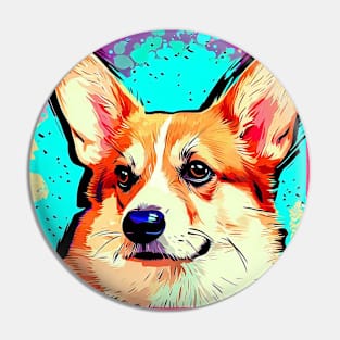 Corgi Pop Art Pin