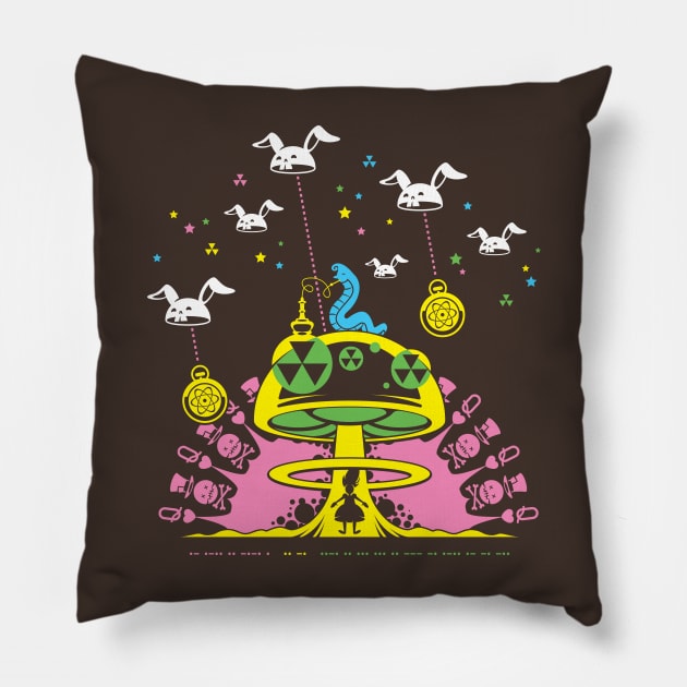 Alice In Fissionland Pillow by etherbrian