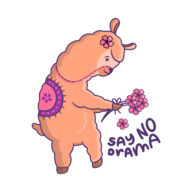 Llama Say No Drama by mchda