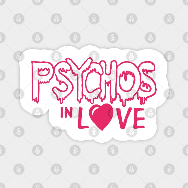 Psychos in Love 80's Horror Magnet by PeakedNThe90s