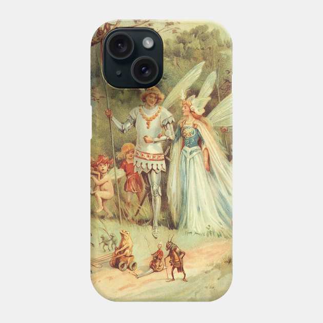 Vintage Fairy Tales, Thumbelina's Wedding to Prince Phone Case by MasterpieceCafe