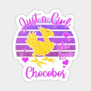 Just a girl who loves Chocobos Magnet