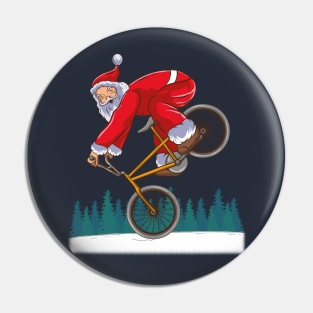 BMX Endo Santa Claus Freestyle Merry Christmas Bike Tricks Pin