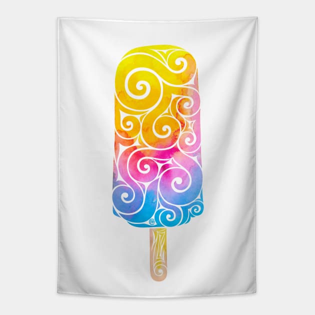 Swirly Popsicle Tapestry by VectorInk