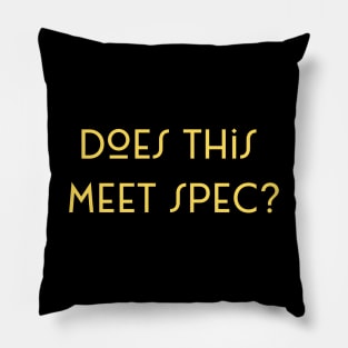 Does this meet spec? Pillow