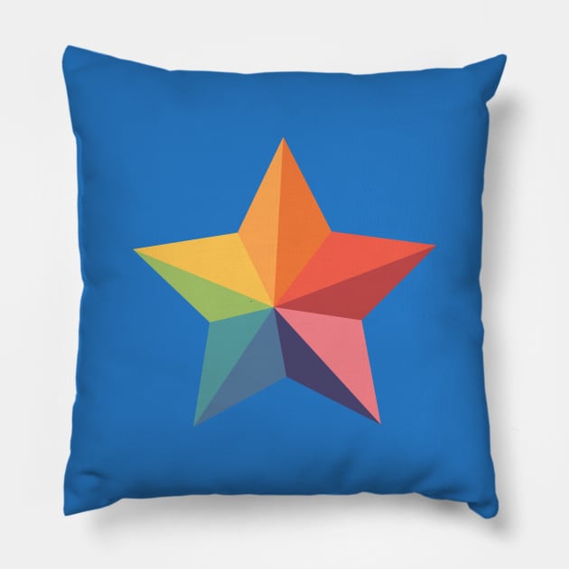 Geometric chromatic star Pillow by divafern