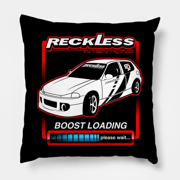 BOOST LOADING Pillow by razrgrfx