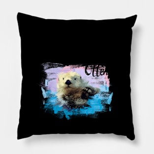 Watercolor Sea Otter - Who Loves Otters Pillow