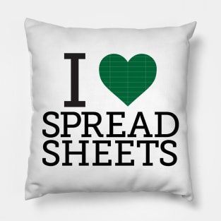 I Love Spreadsheets Pillow