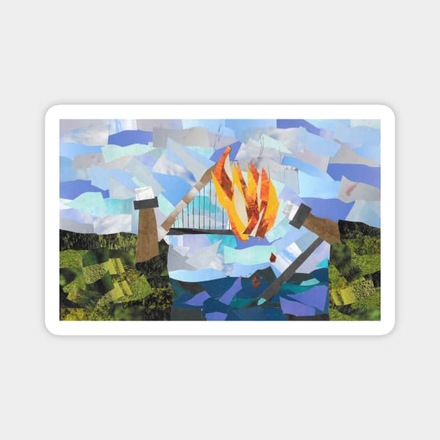 Burnt Bridges Magnet by cajunhusker