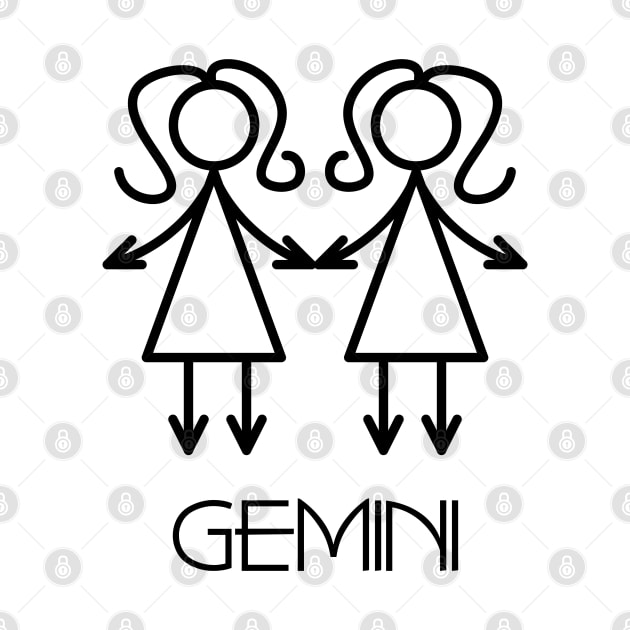 Gemini Doodle Line Art by inotyler