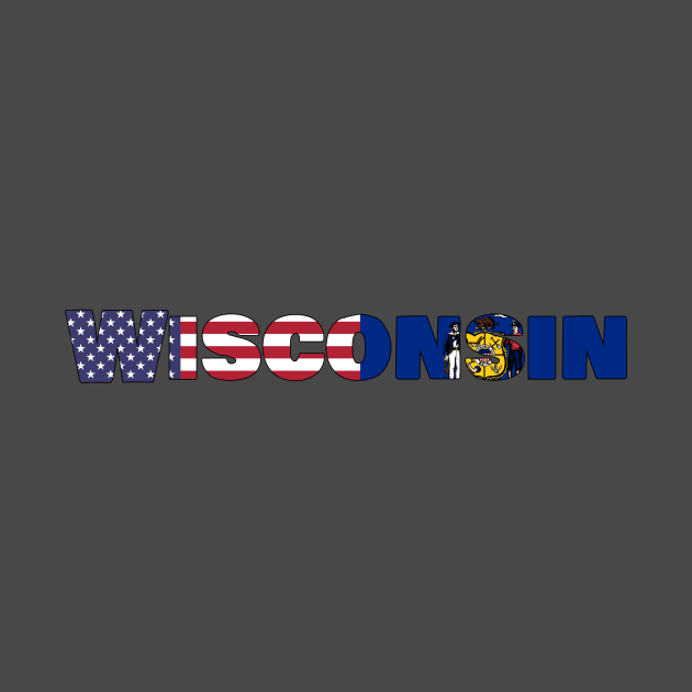 Wisconsin State Flag/American Flag logo by ElevenGraphics